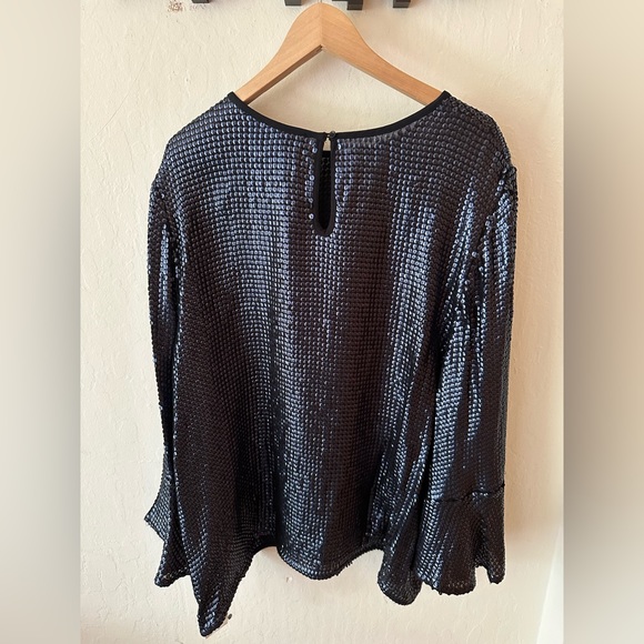 Trouvé navy blue sequin top XXl - Picture 2 of 8